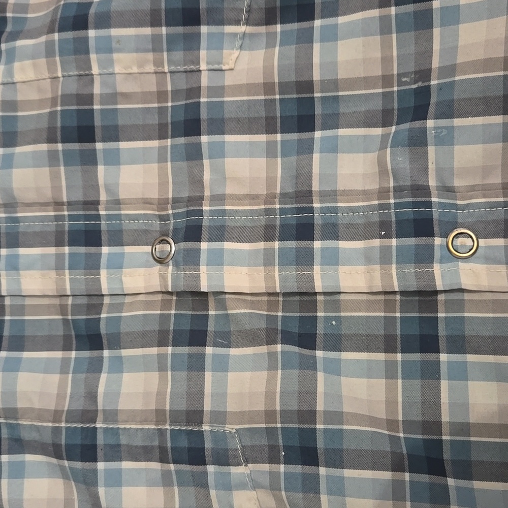 Patagonia Men's Blue and White Bandito Plaid Shirt - Picture 3 of 6
